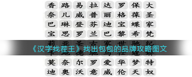 《轻松识别包包品牌：汉字找茬攻略图文教程》